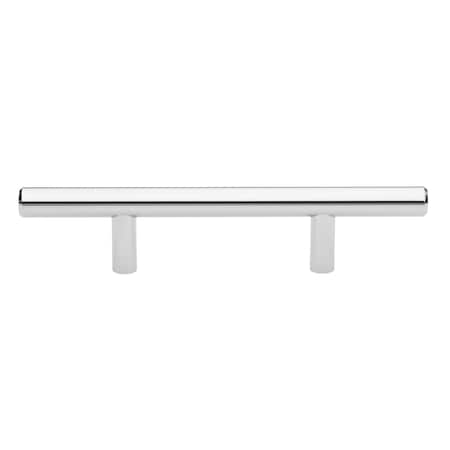 Gliderite Hardware 3 in. Center to Center Polished Chrome Solid Steel Bar Pull - 5000-76-PC 5000-76-PC-1